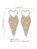 2PC Women's Fashion Love tassel Long Earrings Suitable for Banquet, Party, Festival Gifts