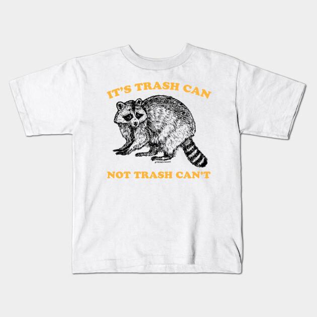 Boys Girls Soft Cotton Graphic Tees Trash Can Not Can'T Breathable Daily School Wear Kids T-Shirts