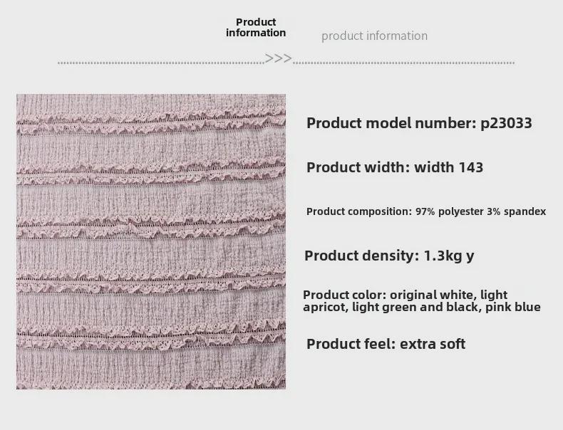 Yuchang-Spitze: Französischer süßer, mehrlagiger, plissierter, gerüschter Rand, venezianischer Spitzenstoff im Waldstil