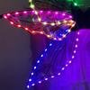 Bunte LED-Fee Flügel Leuchtende Schmetterlingsflügel Cosplay Engelsflügel für Mädchen Tanzaufführung Kostüm Zubehör