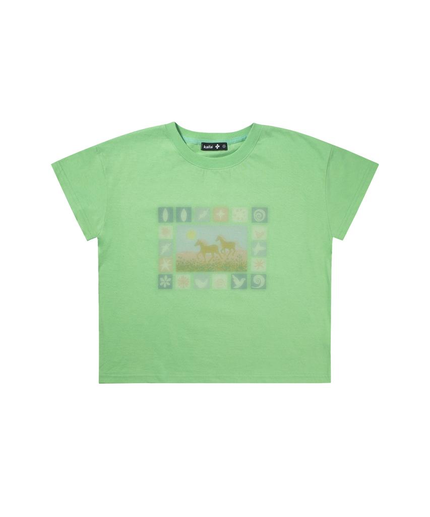 KAIFAI Pio Short Sleeve T-Shirt (Light Green) K26Qb236