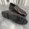 High-end Men's Shoes 2025 Spring New Cowhide Thick-soled Formal Business Shoes Non-slip One-pedal Casual Leather Shoes Men