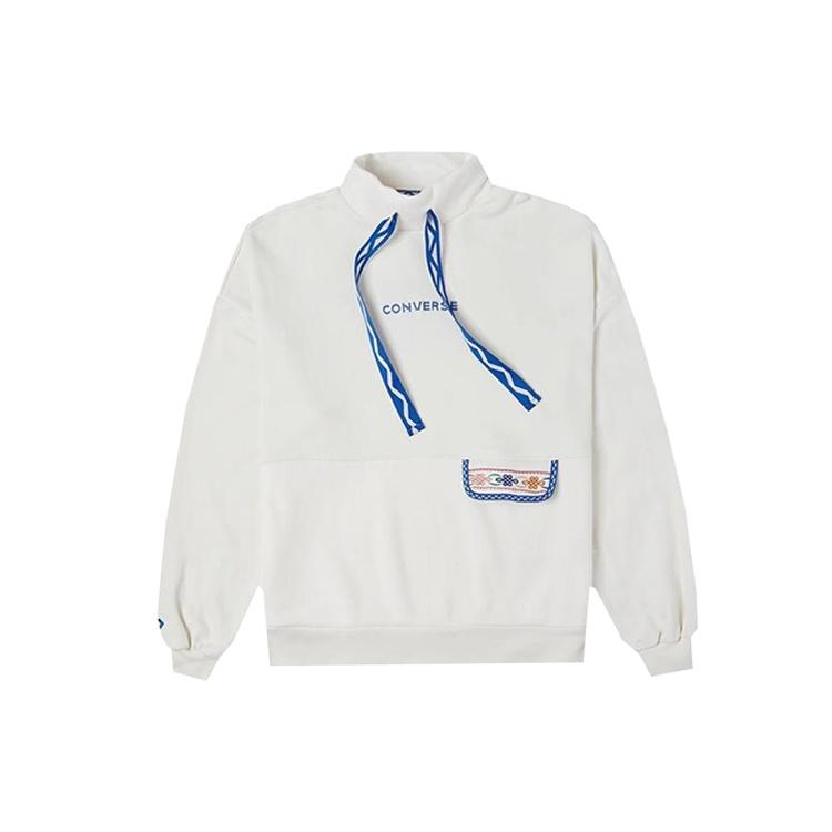 (WMNS) Converse Tapesyt Crew Sweatshirt Asia Sizing White Women s 10025059-A01 L