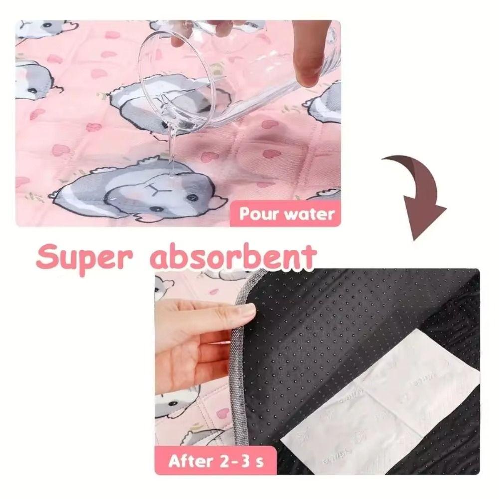 Washable Guinea Pig Cage Mat Reusable Non-Slip Mat Small Pet Bedding  for Guinea Pigs Small Animals