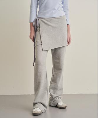 Iteoneolmomeonteu Wrap Layered Pants _ Gray