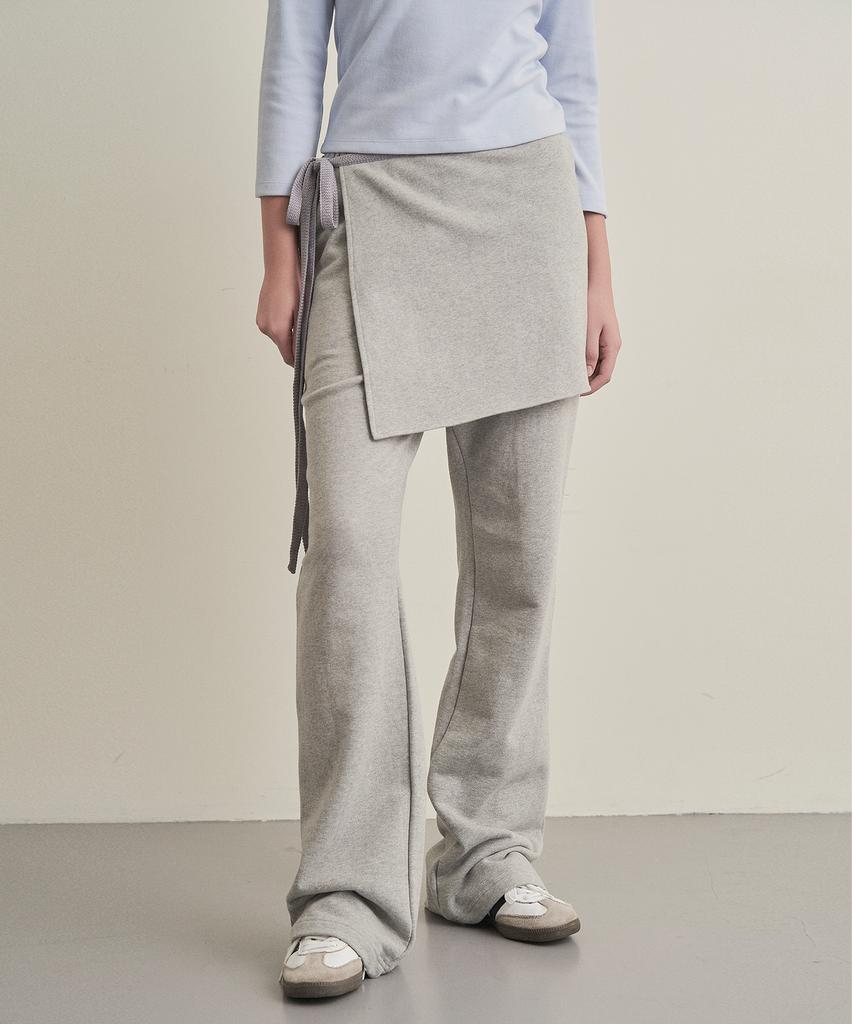 Iteoneolmomeonteu Wrap Layered Pants _ Gray
