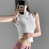 Elegance Stylish Vest Round Neck Camisole Undershirt Female Summer Thin Section Outside Wear Inside The Threaded Bottoming Shirt Slim Sleeveless Tops