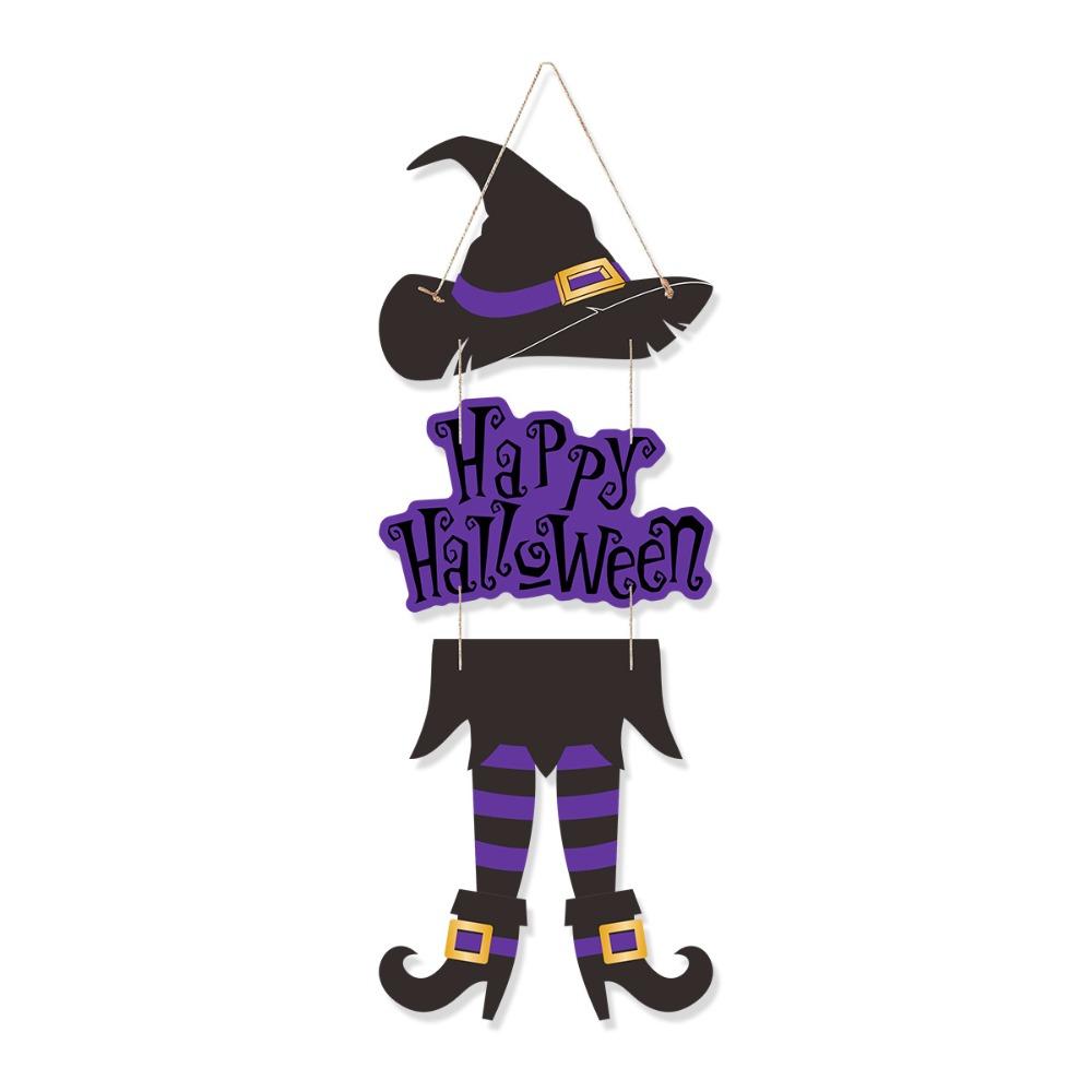 Spooky Witch Hat Pendant Scary Door Hanging Ornaments Halloween Witch Legs Pendant  Party Supplies