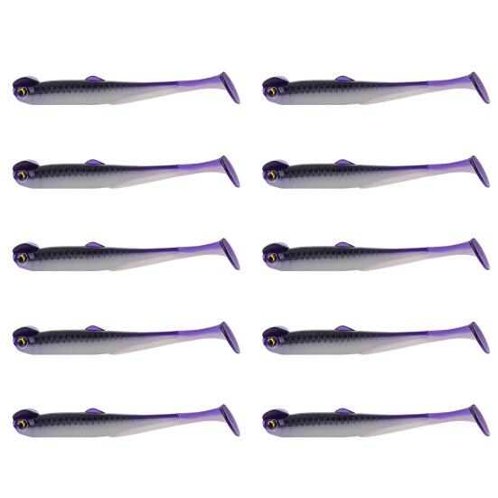 

10 шт. Рыболовные приманки Мягкие приманки Реалистичный вид Естественная игра T-образный хвост Искусственные приманки Свимбейты Рыболовные снасти