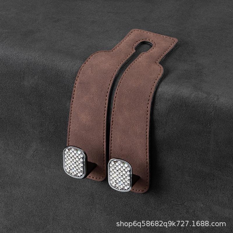 Multifunktionaler Autohaken mit Wildleder-Finish, Zinklegierung, Kleine Größe, Metallhaken vorne und hinten