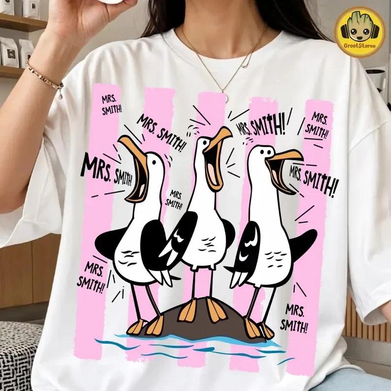 Custom Seagull Teacher T-shirt, Personalized Teacher Name, Teacher Gift L