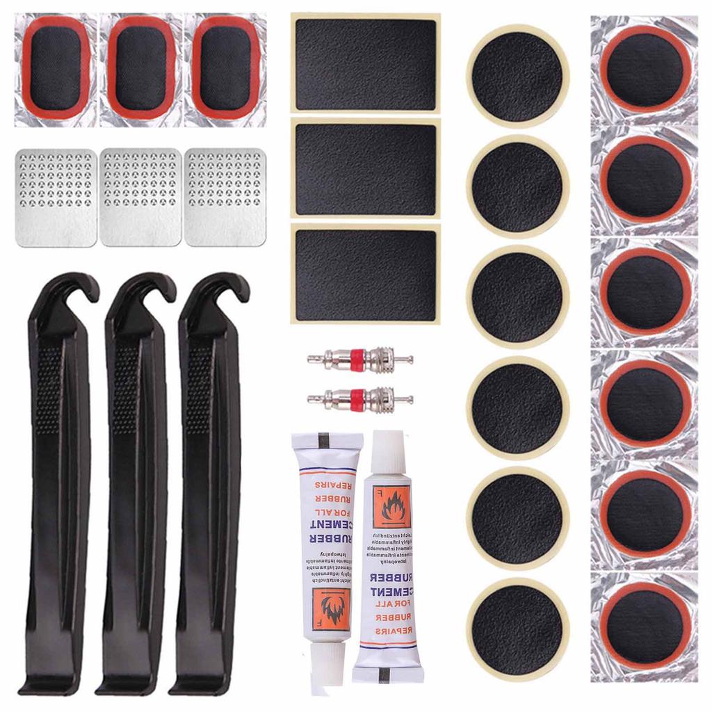 Tire Kit – Glue-Free Cold Patch, Tire Prying Rod & Quick Tool Box for Mountain & Road Bikes