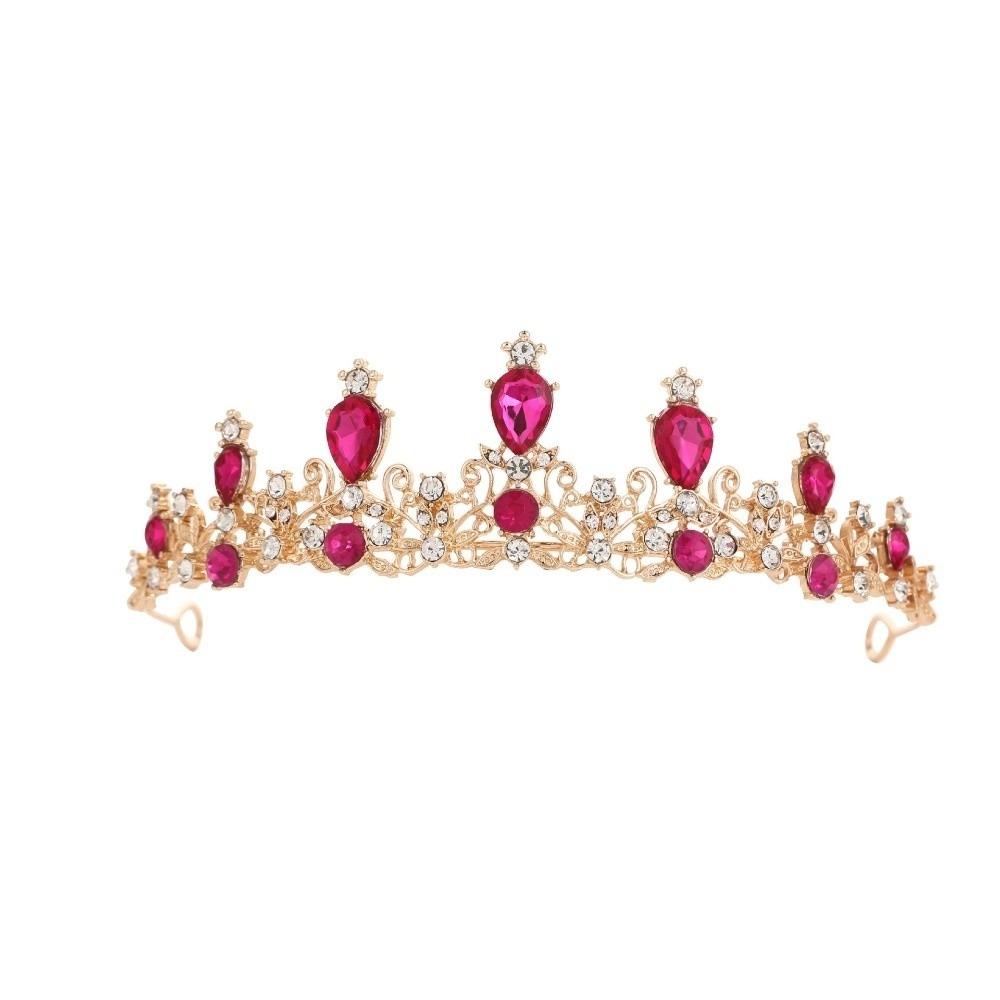 Water Drop Shape Bridal Crown Zinc Zinc Alloy Diadem Headwear Decorations Headband Wedding Tiaras  Birthday