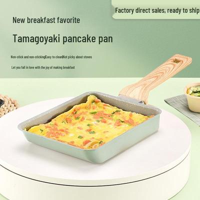 Cross-Border Non-Stick Tamagoyaki Square Omelette Pan for Breakfast