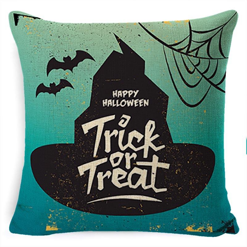 Throw Pillow Halloween Pillow Case Linen Car Cushion Sofa Pillow Case Nordic Style