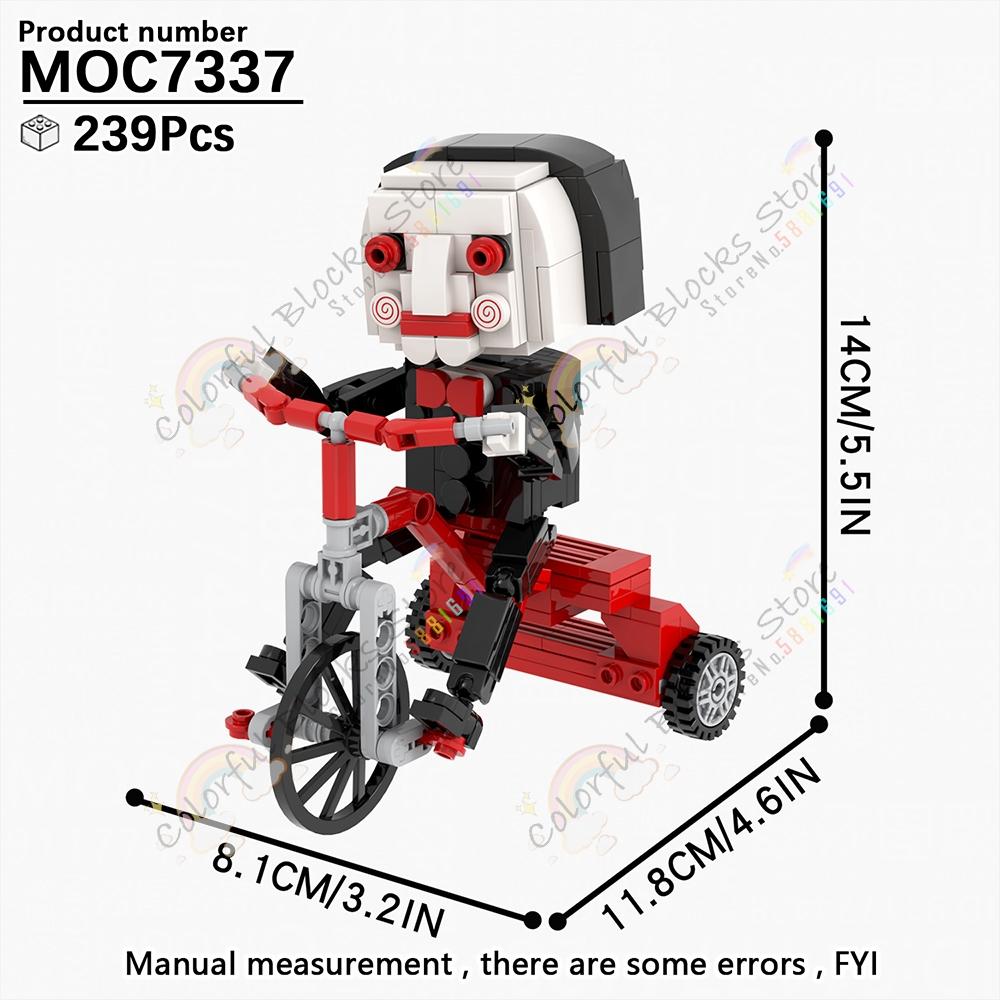 Horrorfilm Thriller Brickheadzed Twisty der Clown Billy Puppe Aliens Figuren Bausteine Modell Montage Ziegel Kinder Spielzeug Geschenk