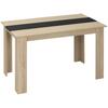 Dining Table Kitchen Table Modern Design with Large Top 2-4 People In Wood Dim. 120L X 69W X 75H Cm