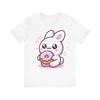 Kawaii Bunny with Pink Donut Cute Pastel Cartoon Art T-Shirt