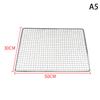 304 Stainless Steel Rectangle Square Bbq Net Mesh Grill Nonstick Baking Mat Outdoor Camping Barbecue Grilling Part Grates