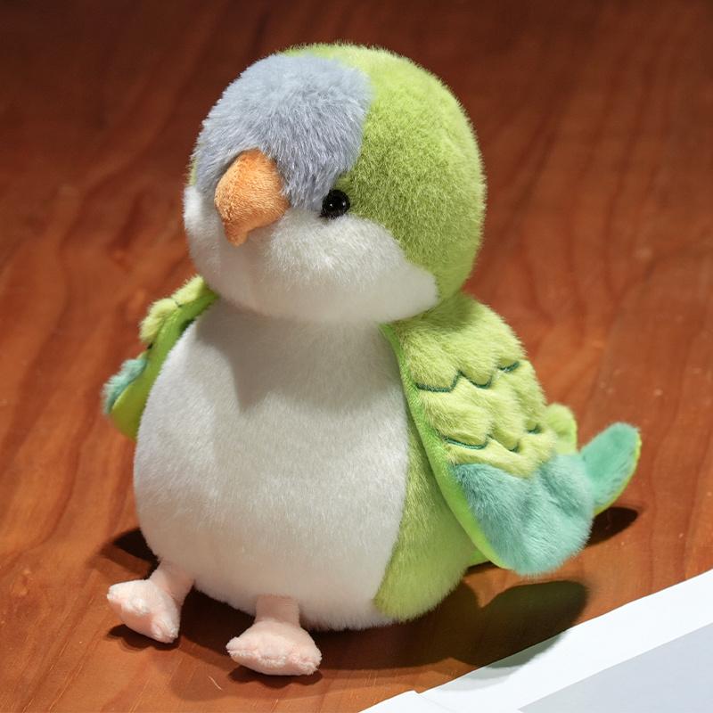 Kawaii Bird Plush Toys Artificial Birds Stuffed Doll Cute Lifelike Parrot Sparrow Plush Hand Puppet Kids Birthday Christmas Gift