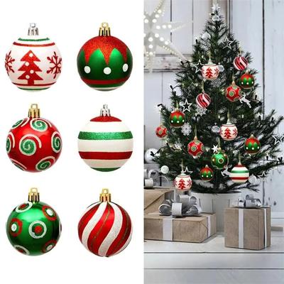 30PCS New Plastic Christmas Balls 6cm DIY Gifts Tree Pendant Ornaments Multicolor Party Supplies Xmas