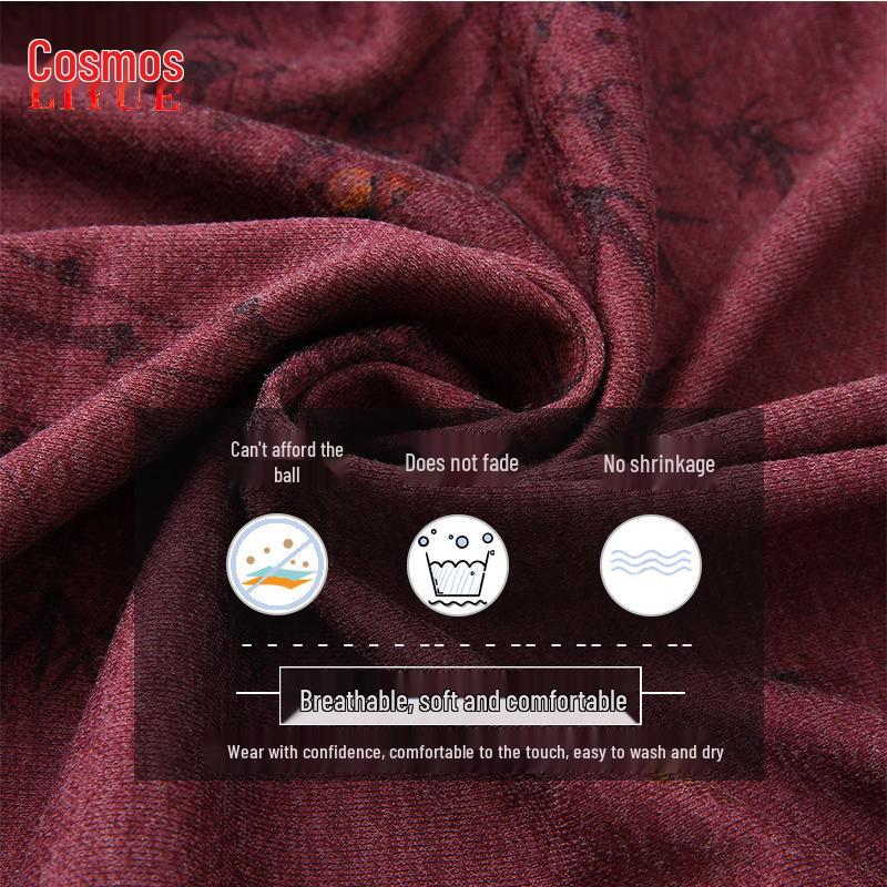 Babiččin módní top s dlouhým rukávem: Jaro & Podzim Límec s klopami pro ženy středního věku a starší