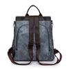 Zipper Backpack Women's Block Color Backpack Female Anti-Theft Schoolbag