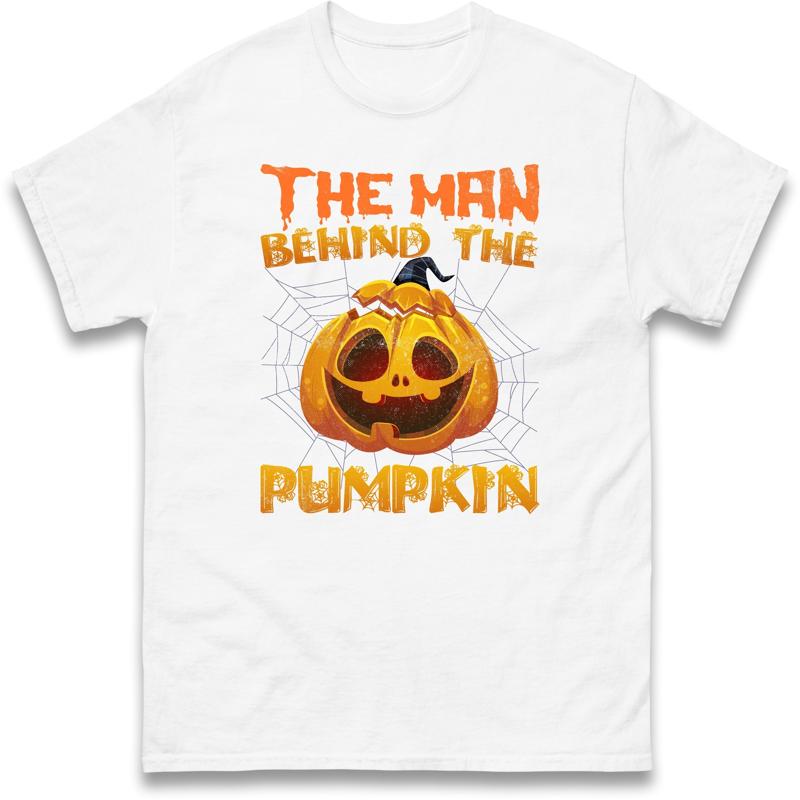 

The Man Behind Pumpkin Halloween T Shirt Spooky Night Top 5XL різнокольоровий