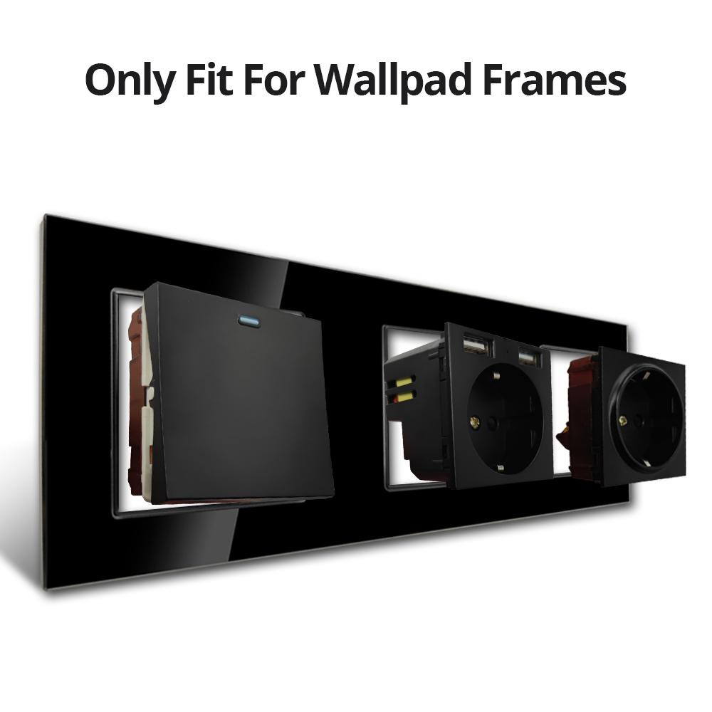 

Wallpad черный модуль DIY Функциональная клавиша 1 2 3 4 Групповой сброс Выключатель света Настенная розетка Электрическая розетка USB-порт