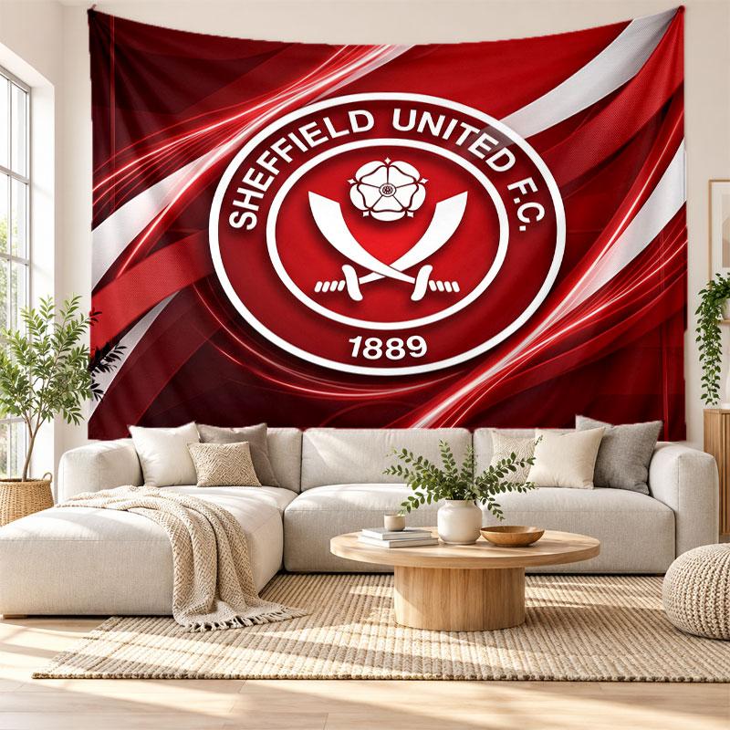 Sheffield United Football Wall Tapestry, Soft Fabric Wall Hanging, Decorative Backdrop For Bedroom Home Wall Art
