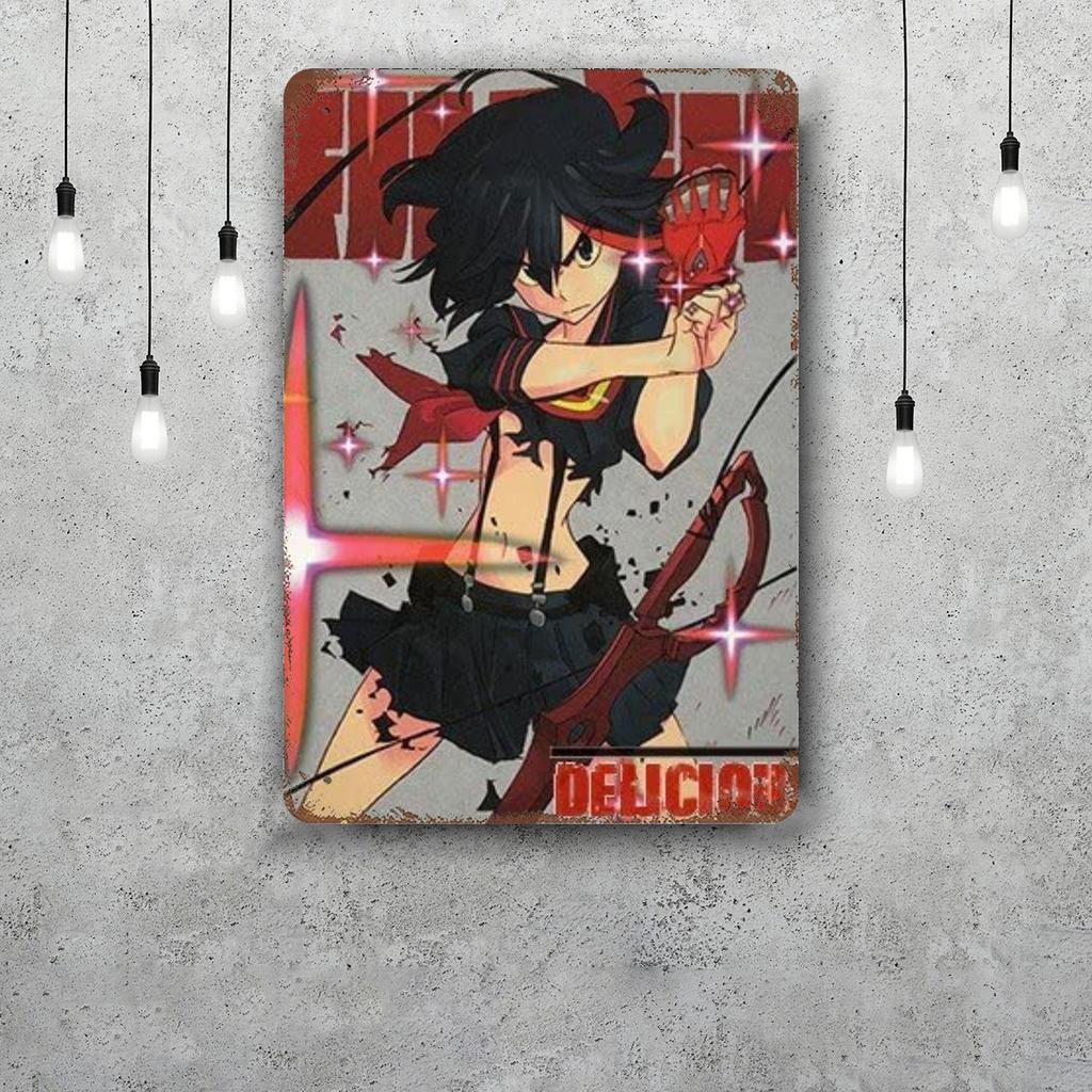 ryuko matoi Retro Vintage Tin Sign Poster Decorative Plaque Metal Plate Wall Decor