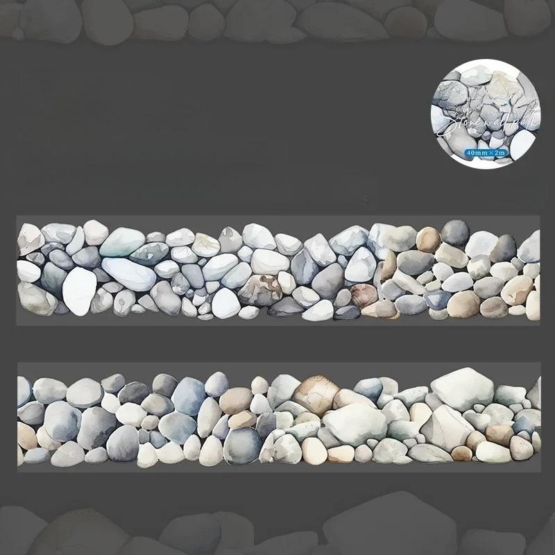1Roll Tape Stone WallWall Texture One Fine Day Priming Collage European Path Series  Handbook Priming DIY Scrapbook Cut