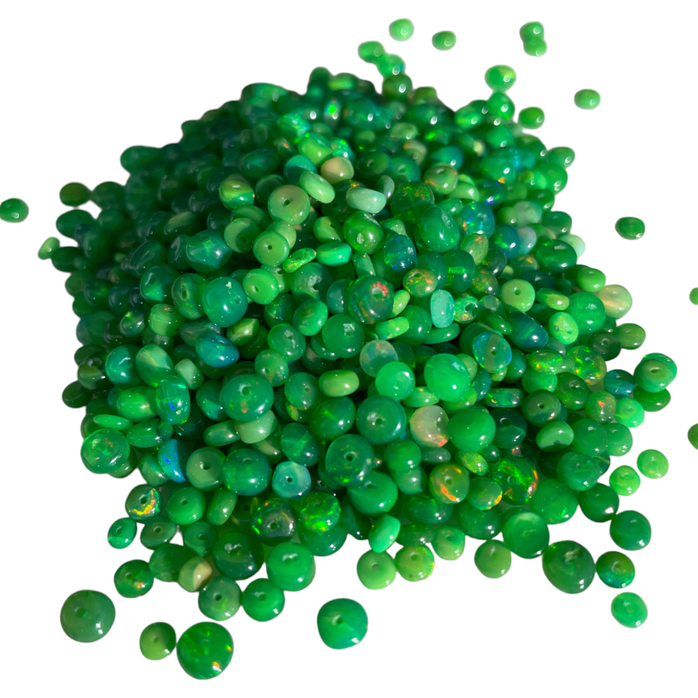 Green Opal Beads: Natural Australian Gemstone, 4mm 22 Inch