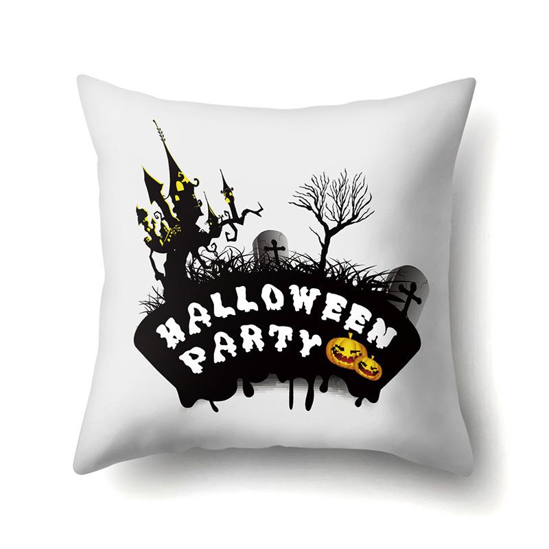Halloween Pillowcase Car Waist Pillow Pumpkin Sofa Cushion Cover Office Home Living Room Pillowcase