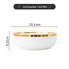 Jing Zhou Yuan Minimalist Gold-Rimmed Ceramic Dinnerware Collection