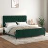 Bed Frame without Mattress Dark Green 160 x 200 cm Velvet