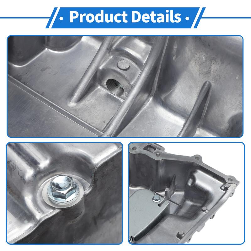 UXCELL No.6M8G6675AC Engine Oil Pan for Ford Fusion S Petrol L4 2.3L 2006-2010 Aluminum
