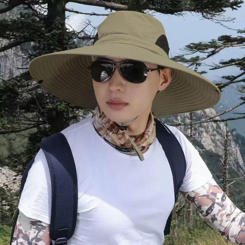 

Солнцезащитная шляпа шляпа для рыбалки шляпа для альпинизма шляпа-ведро для улицы лето путешествия с широкими полями мужчины и женщины защита от солнца для улицы 15cm large brim верблюд