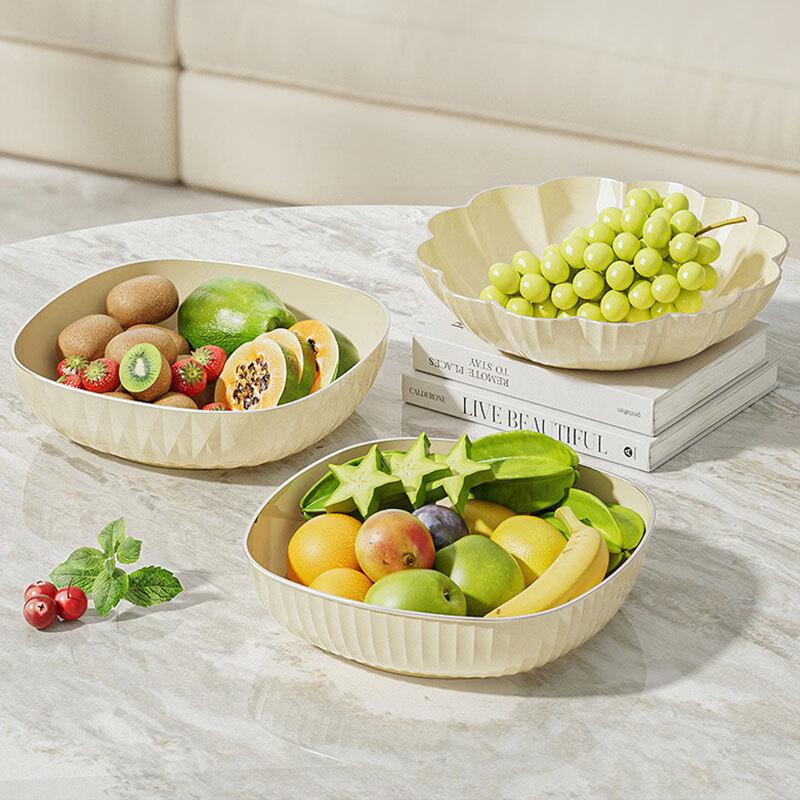 Cream-Style Fruit & Snack Tray Set