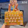 Mini Keyboard Keychain 26 Grids Creative Sea View Pendant Funny Decor for Key Ring Children's Day Gift