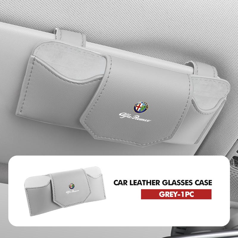 Pro Alfa Romeo Pro Alfa Romeo Auto Sluneční clona Brýle Kožené Odolné proti opotřebení Sluneční brýle Ochranné pouzdro Giulietta 940 2010-2014 201
