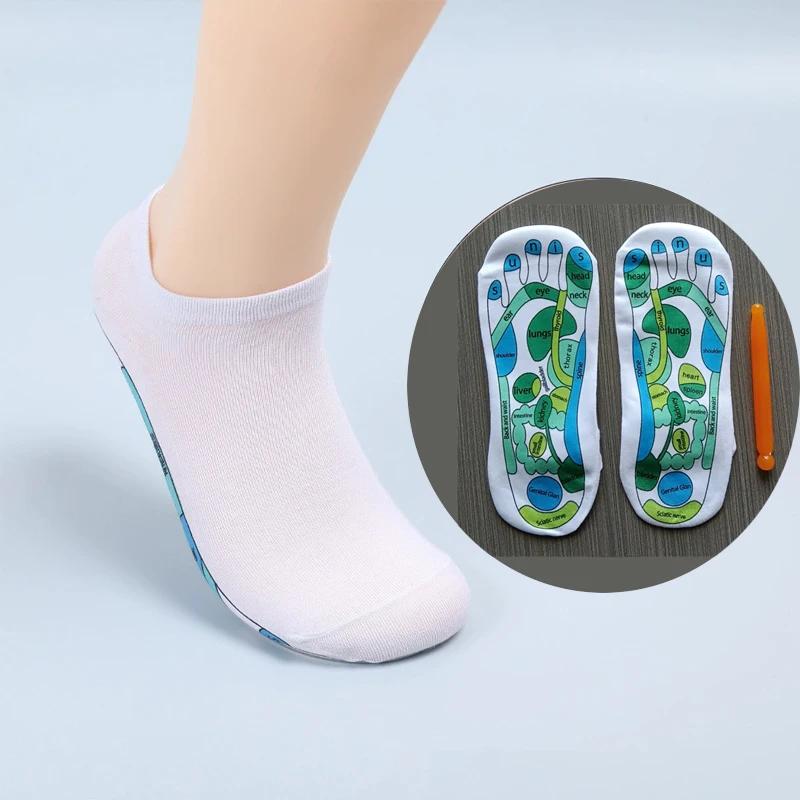 1 Pair Acupressure Socks Acupressure Reflexology Socks Yoga Foot Massage Foot Point Diagram Acupoint Socks Physiotherapy
