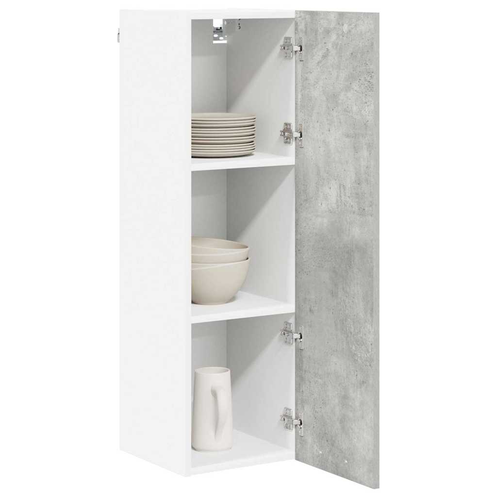 Hanging Cabinet with Door Concrete Grey 30 X 31 X 100 Cm Particleboard