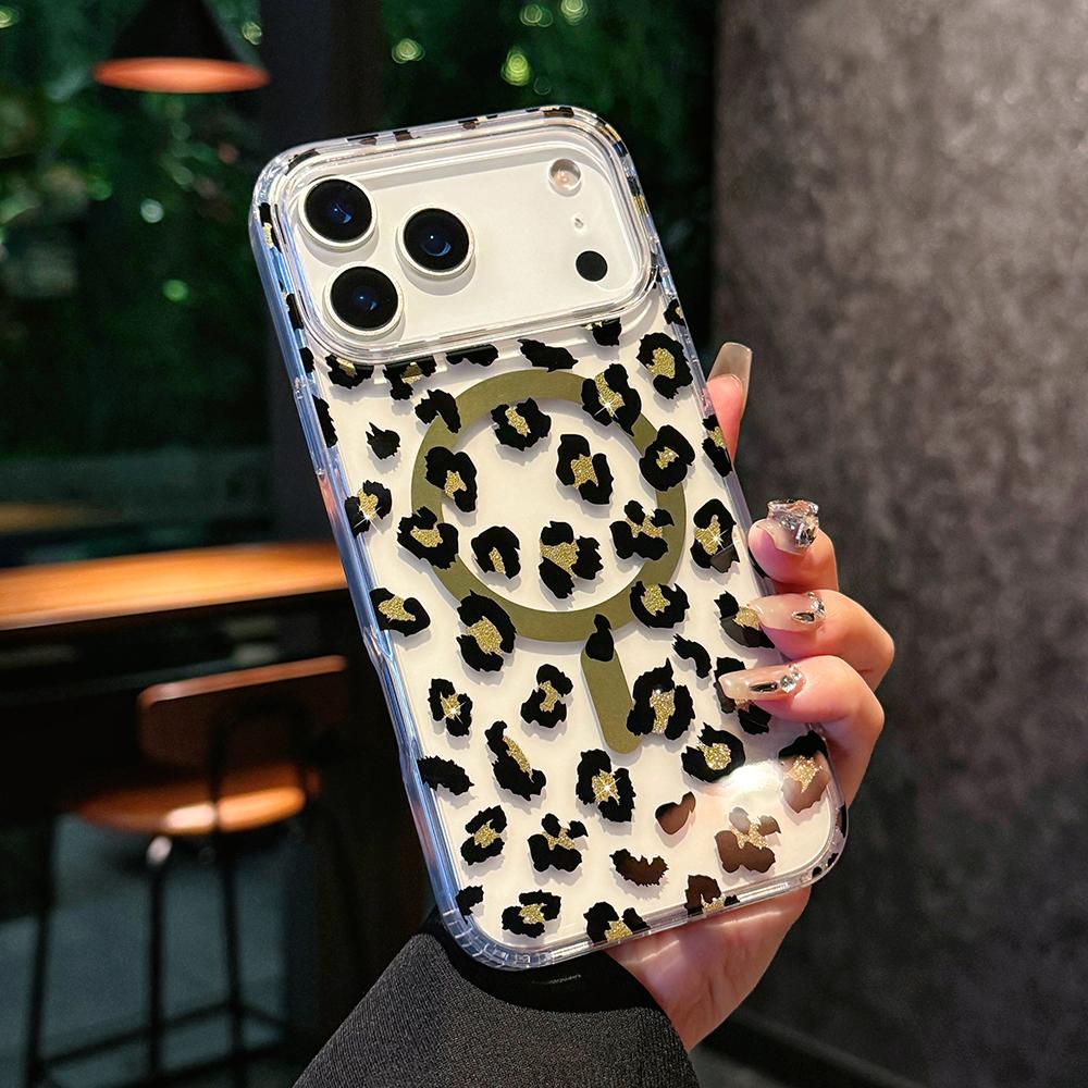 

Leopard Print For Magsafe Phone Case For iPhone 17 16 15 14 13 12 11 Pro Max Magnetic Wireless Charge Shockproof Cover iPhone Air