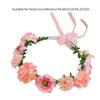 Bride Flower Crown For Wedding Floral Garlands Crown Hair Wreath Bright Color Flower Headbands Women Bride Headwear