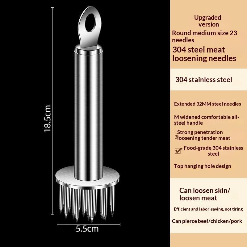 Adoucisseur de viande en acier inoxydable 304 Ultra Aiguisé 12/18/23/28 Aiguilles Maillet de Cuisine Outil Professionnel