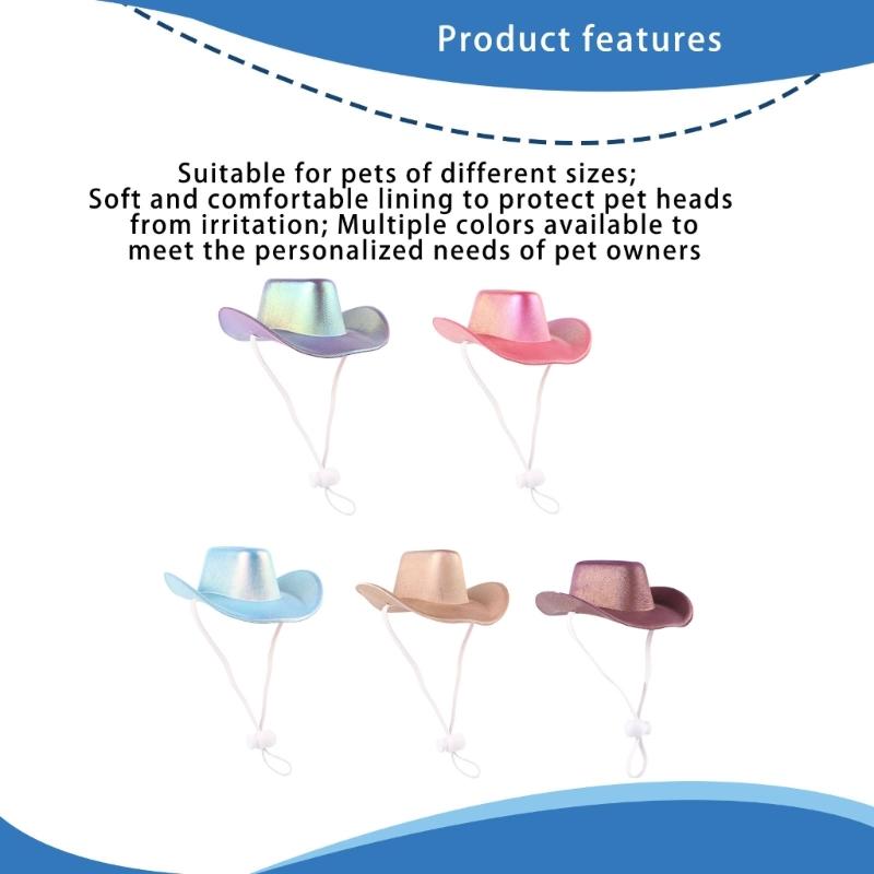 Pet Outdoor Hat for Sunbonnet Custume Outfit Hat Sports Party Hat with Adjustable Belt Outfit for Pet Photo Props