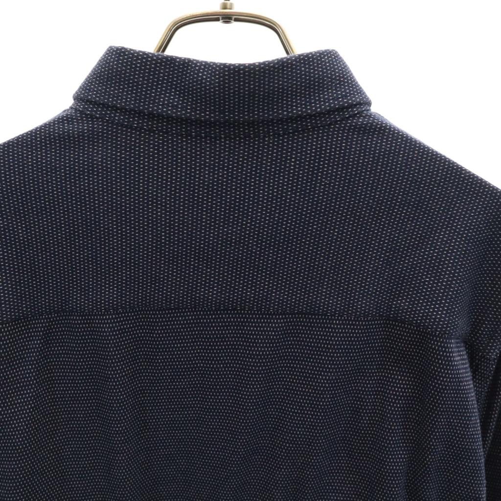 Emporio Armani Overall handle Long sleeve Cotton shirt 42 Navy Men's Used