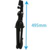 Kikutani MS-206B Short Boom Microphone Stand, Compatible with Straight Stands, Includes Microphone Holder and Carrying Bag, Black