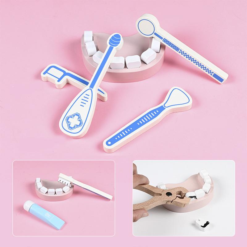Non-Toxic Wooden Pretend Play Doctor Educational Toys For Children Medical Simulation Medicine Chest Set For Kids Role Playing Pretend Toy